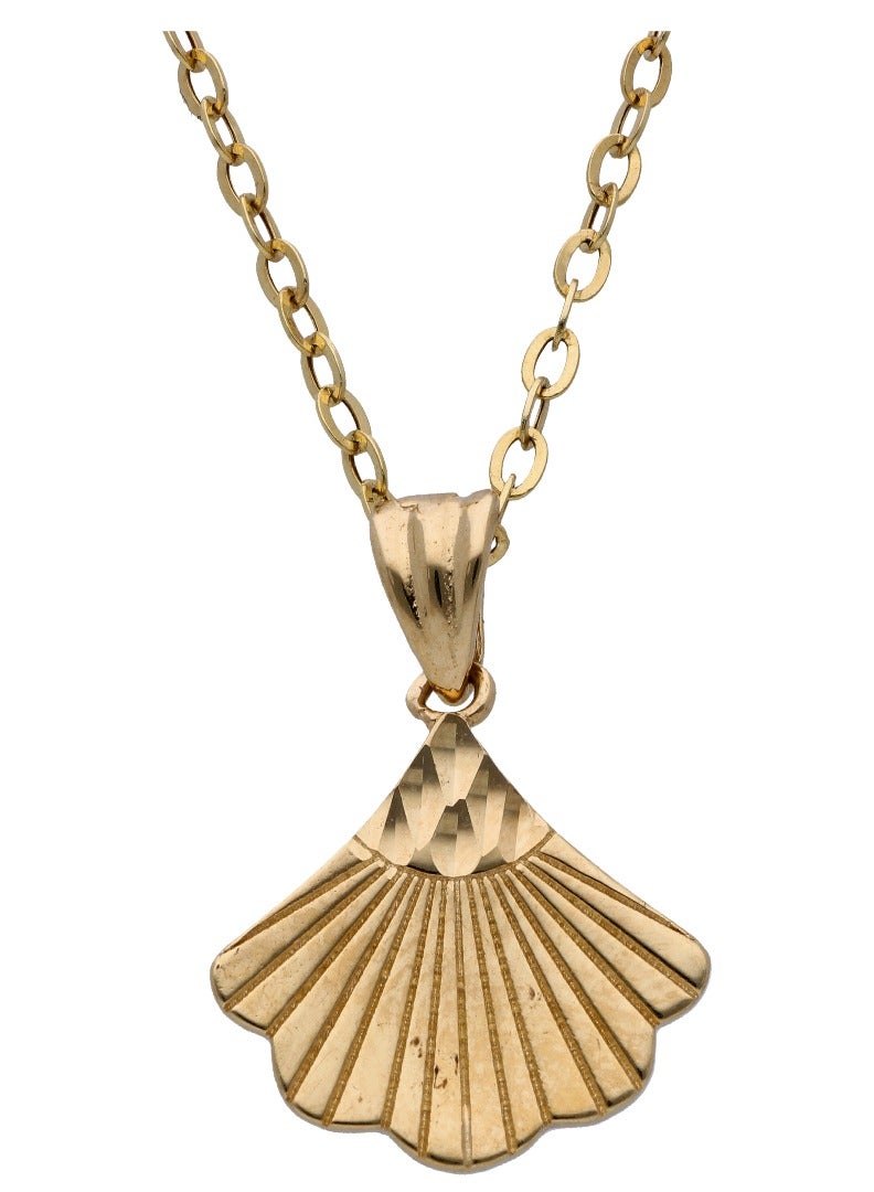 FK Jewellers Gold Sea Shell Shaped Pendant Set 18KT  - Image 2