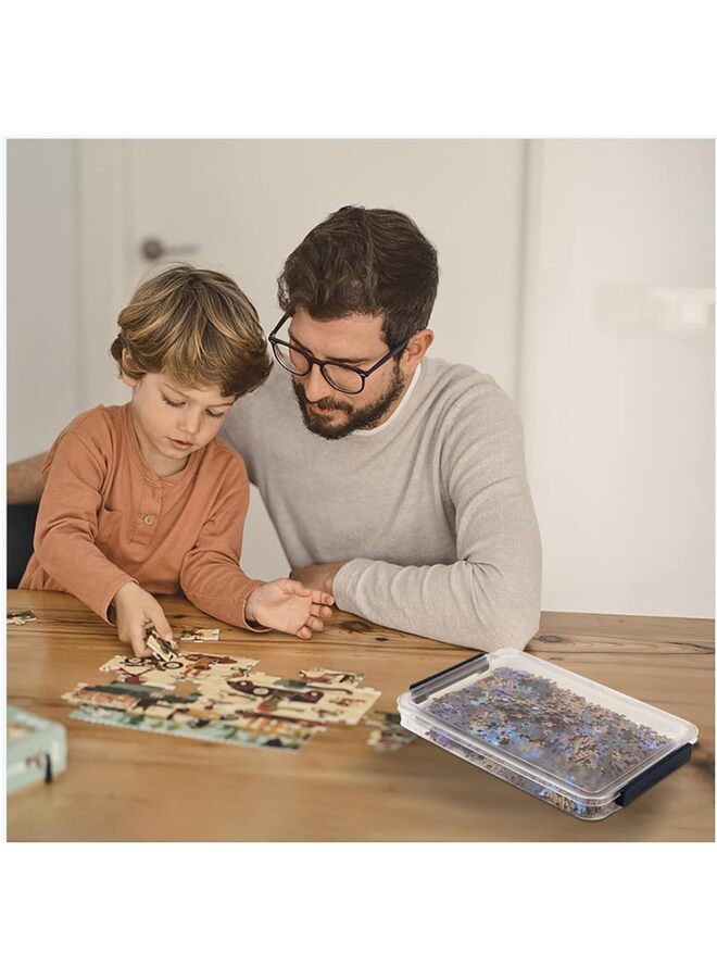 A4 Scrapbook Paper Storage, Photo Storage Box, Plastic File Project Case, Clear Stackable Plastic Storage File Box For Letter A4 Paper Photo Documents Scrapbook (Color : Red-big) - Image 3