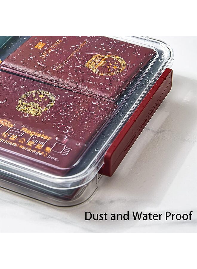 A4 Scrapbook Paper Storage, Photo Storage Box, Plastic File Project Case, Clear Stackable Plastic Storage File Box For Letter A4 Paper Photo Documents Scrapbook (Color : Red-big) - Image 5