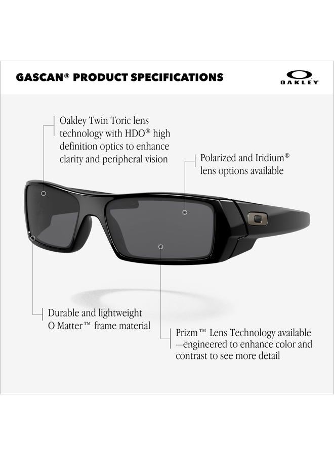 OAKLEY نظارات شمسية مستطيلة للرجال OO9014 غاسكان، رمادي غير لامع/بريزم ياقوتي، 60 مم - Image 5