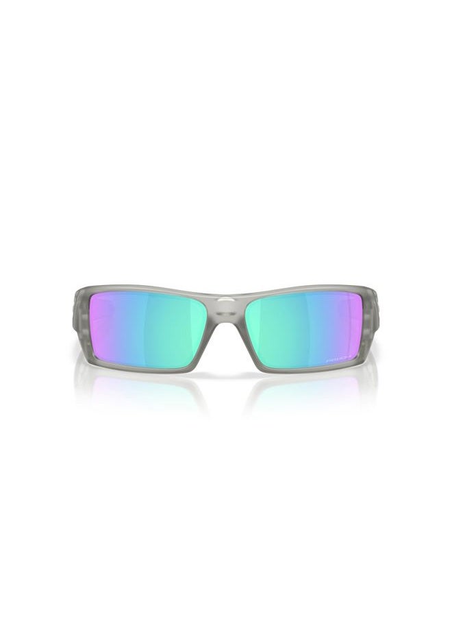 OAKLEY نظارات شمسية مستطيلة للرجال OO9014 غاسكان، رمادي غير لامع/بريزم ياقوتي، 60 مم - Image 1