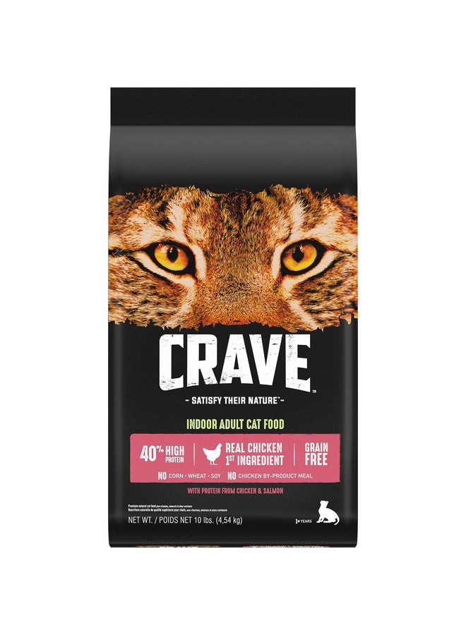 كريف طعام قطط جاف طبيعي عالي البروتين خالٍ من الحبوب للقطط البالغة مع بروتين من الدجاج والسلمون، كيس 10 رطل - Image 1