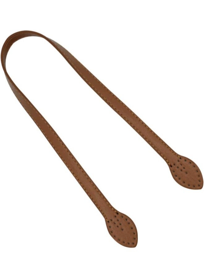 klarako 2pcs 24 Leather Purses Straps Leather Bag Handles Replacement Purse Straps Handbag Bag Wallet Straps (Yellow Brown)  - Image 2