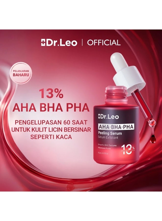 Dr.Leo Peeling Solution Serum - 13% AHA BHA PHA Exfoliating, Brightening Dark Spots Acne Scars for Glowing Skin - Image 2