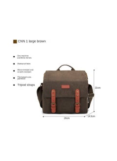 Y&D Canvas Shoulder Camera Bag Messenger Bag for 1 Camera 3 Lens Compatible with Nikon Canon Sony DSLR Mirrorless Camera and Lens 