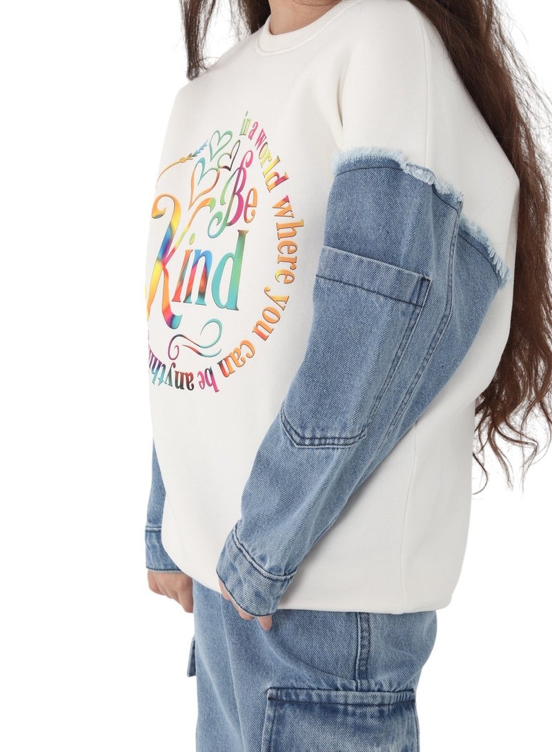 CHOiCE Girls' Winter Denim Pajama "KIND" - Stylish and Comfortable (Code 678) - Image 3