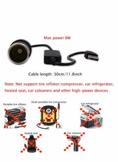 Generic USB to 12V Car Cigarette Lighter Socket Step-Up Converter Cable Inverter for Charging Devices in Vehicles  - Image 3