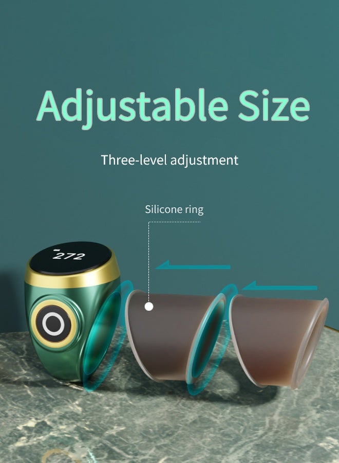 The new 2025 round smart OLED screen comes with 3 compatible sizes (18 mm / 20 mm / 22 mm) (green emerald) - Image 2