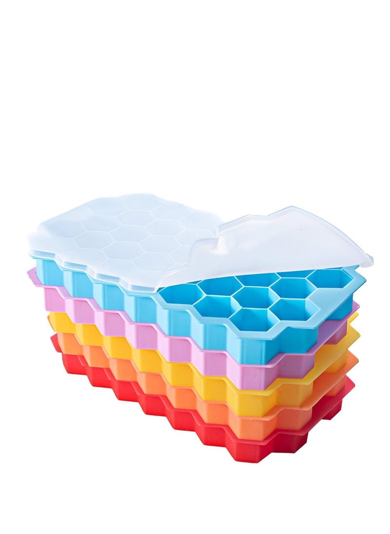 Generic - 37-Cavity Flexible Silicone Honeycomb Ice Cube Tray for Freezer Molds and Small Drink Cubes by Clasket, Soft Ice Cube Tray - 1 Pack - Image 1