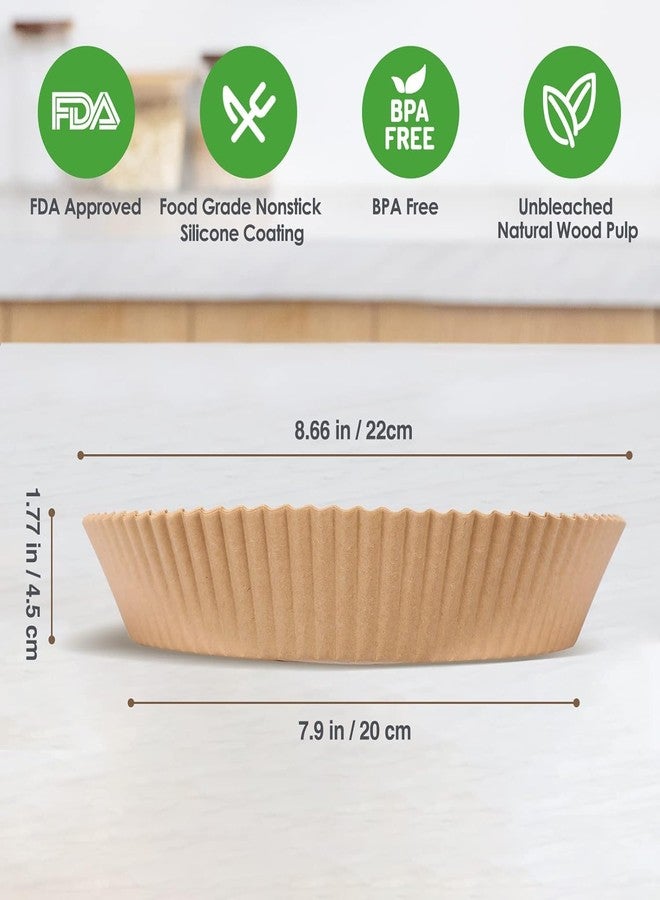 JAY EMPIRE 100-Pack Air Fryer Liners, 8 Inch Round Non-Stick Parchment Paper | Food Grade, Oil-Proof & No-Mess Baking Sheets for Air Fryer, Oven, and Microwave - Image 3