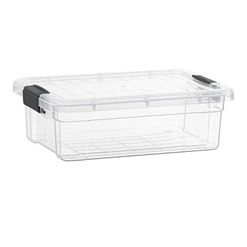 Superio Clear Storage Box with Lid 137 Quart Plastic Container Bins for Organizing Stackable Crates BPA Free Non Toxic Odor Free Organizers for Home Office School and Dorm - Image 1