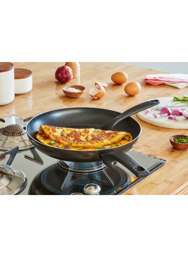 TEFAL EASY COOK AND CLEAN | Frypan 24 cm | easy clean | non stick coating | thermo signal™ | heat indicator | diffusion base | healthy | safe cookware | Made in France | 2 Years Warranty | B5540402 Black - Black Coffee Ultra - Image 5