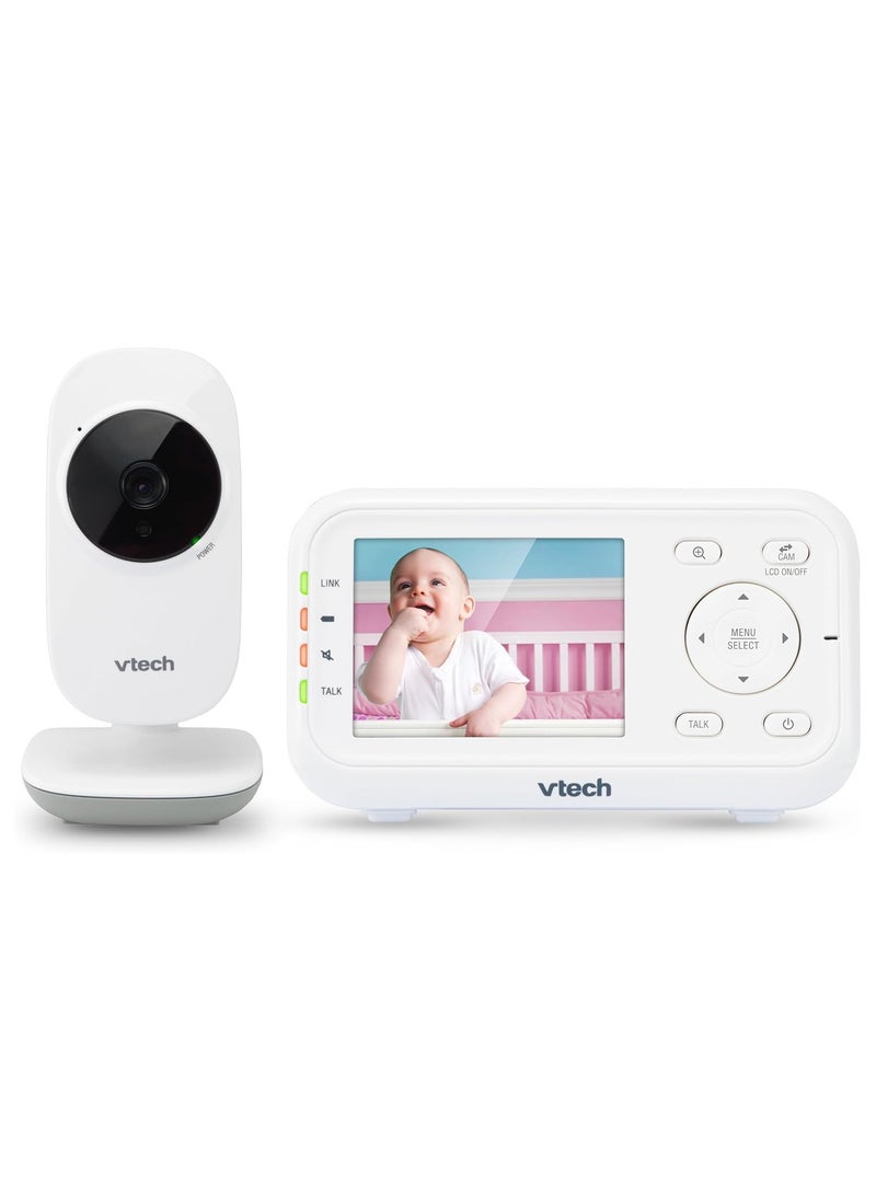 vtech VTech Video Baby Monitor with 1000ft Long Range, Auto Night Vision, 2.8” Screen, 2-Way Audio Talk, Temperature Sensor, Power Saving Mode, Lullabies and Wall-mountable Camera with bracket  - Image 1