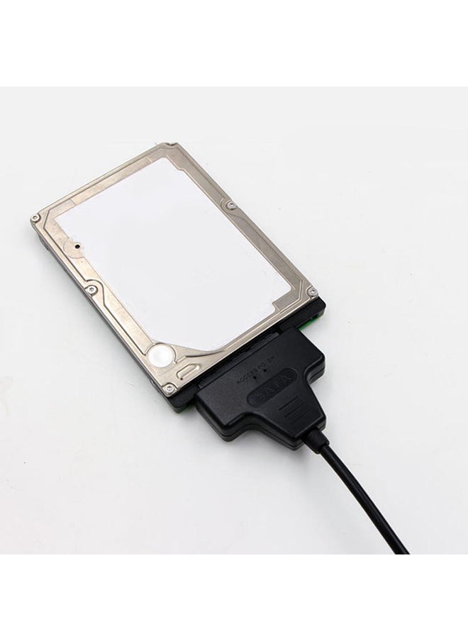 USB 2.0 To 7+15Pin SATA HDD Adapter Easy Drive Cable With USB Power Port Black  - Image 3