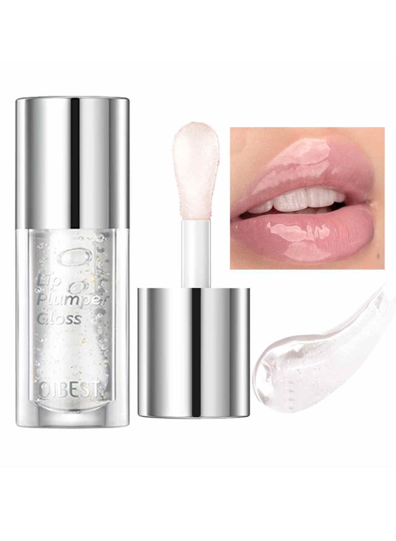 QiBest زيت شفاه مرطب بلمسة لمعة مع رأس فرشاة كبير، تينت شفاه مملوء، جل شفاه مرطب، بلسم شفاه ملون، عناية شفاه شفافة، يدوم طويلاً، مرطب، غير لزج، قوام لامع ومنعش، زيت شفاه 2.8 جرام - Image 2