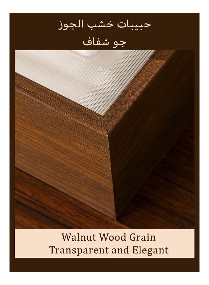 Cuken Wood Tissue Box Elegant Classic Style Napkin Tissue Holder with Sliding Lid Tabletop Decor for Living Room Dining Table 19.7*12.7*9.7 cm - Image 4