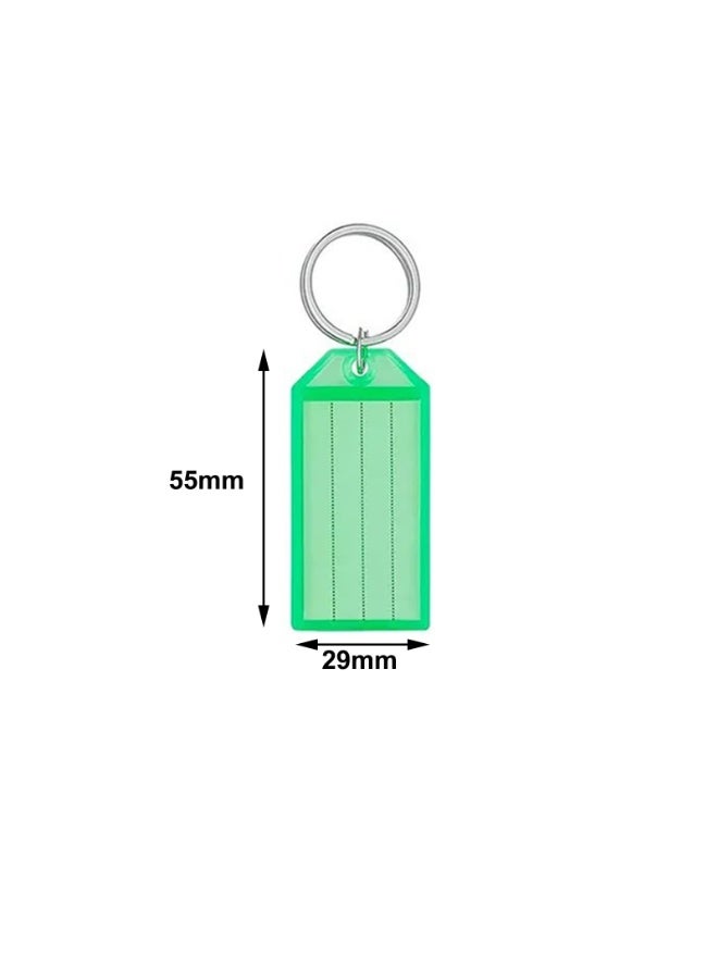 24pcs Colorful Plastic Keychain Key Tags label With Split Ring for DIY Numbered Name Baggage Tag ID Label Name Tags - Image 4