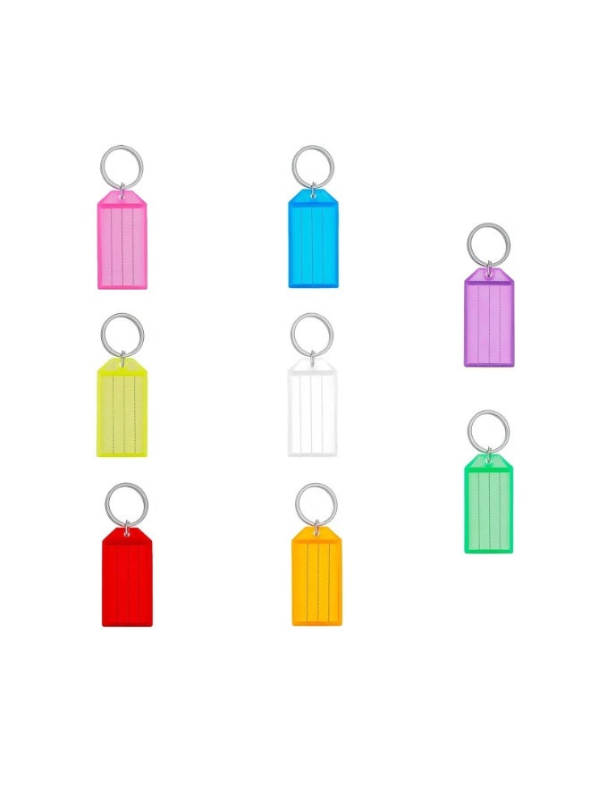 24pcs Colorful Plastic Keychain Key Tags label With Split Ring for DIY Numbered Name Baggage Tag ID Label Name Tags - Image 2