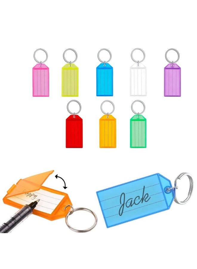 24pcs Colorful Plastic Keychain Key Tags label With Split Ring for DIY Numbered Name Baggage Tag ID Label Name Tags - Image 3
