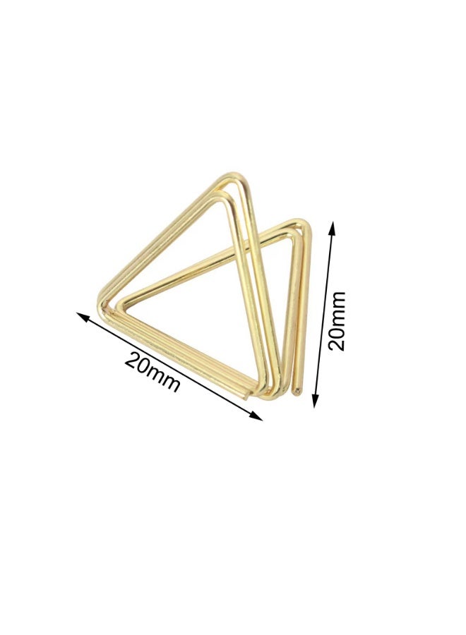 20 قطعة معدنية مثلث معدني لبطاقات مكان حاملات بطاقات مثلثات الصور حاملات مشبك صور حامل رقم طاولة الزفاف لافتة اسم الطاولة لحفل زفاف عيد ميلاد حفلة زفاف المنزل - Image 2