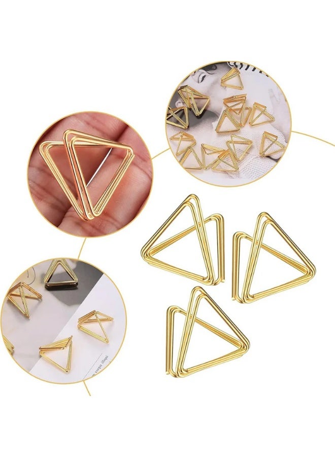 20 قطعة معدنية مثلث معدني لبطاقات مكان حاملات بطاقات مثلثات الصور حاملات مشبك صور حامل رقم طاولة الزفاف لافتة اسم الطاولة لحفل زفاف عيد ميلاد حفلة زفاف المنزل - Image 3