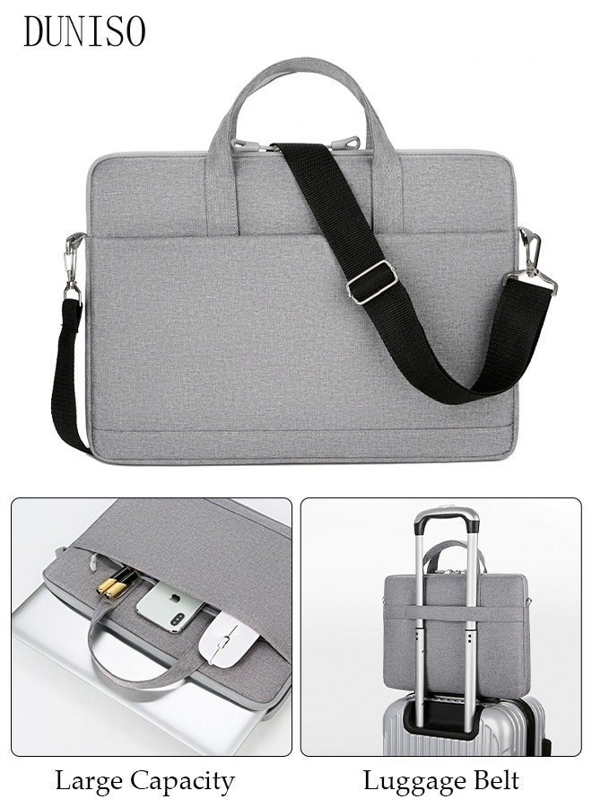DUNISO 15.6 Inch Laptop Bag with Multi Compartment Lightweight Laptop Hand Bag Crossbody Bag Travel Business Briefcase Water-Resistant Dust-proof Shoulder Messenger Bag for Men and Women Work Office - Image 1
