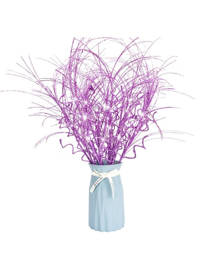 Kunjocy 6 Pcs Christmas Glitter Ting Branches Stems Ornaments 21.6" Decorative Glittery Sticks Curly Twigs Picks for Halloween Xmas Tree Sprays Wreath Crafts Tree Topper Fillers Holiday Home Decor (Purple, 6)  - Image 5