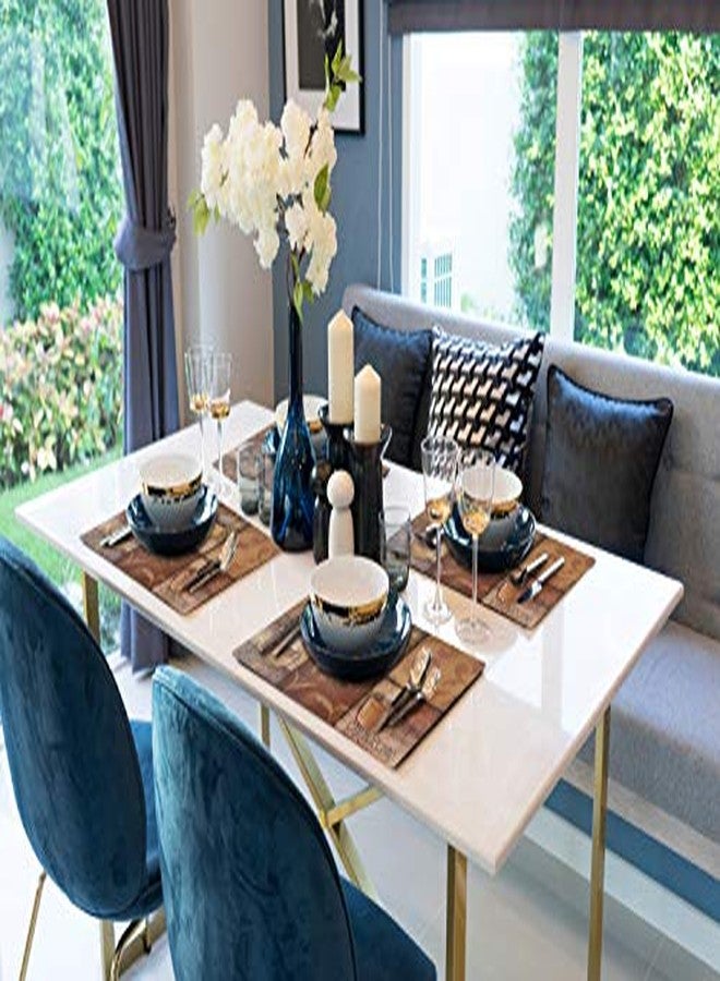 Popular Bath Popular Home Stylish Place Mats Coffee Tiles Kitchen décor with Premium Polypropylene Material Stain resistan, Design Your Kitchen Table with Lavish Design with Perfect with Coffee Tiles Set of 4 - Image 3