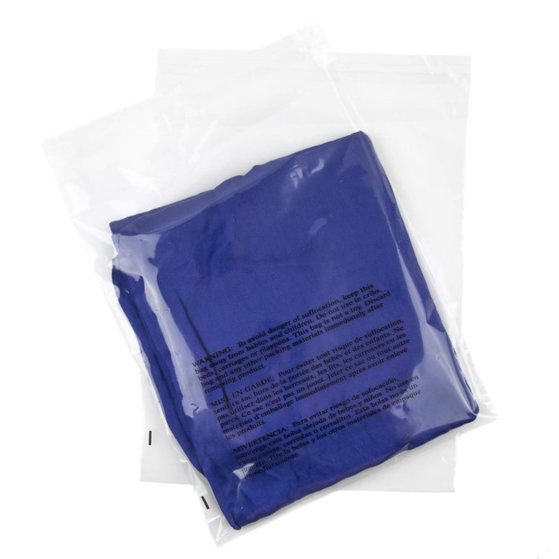 Poly Bags 11x14" - Suffocation Warning - Extra Strong Seal - 200 Pack - Polybags 11x14 - Retail Supply Co