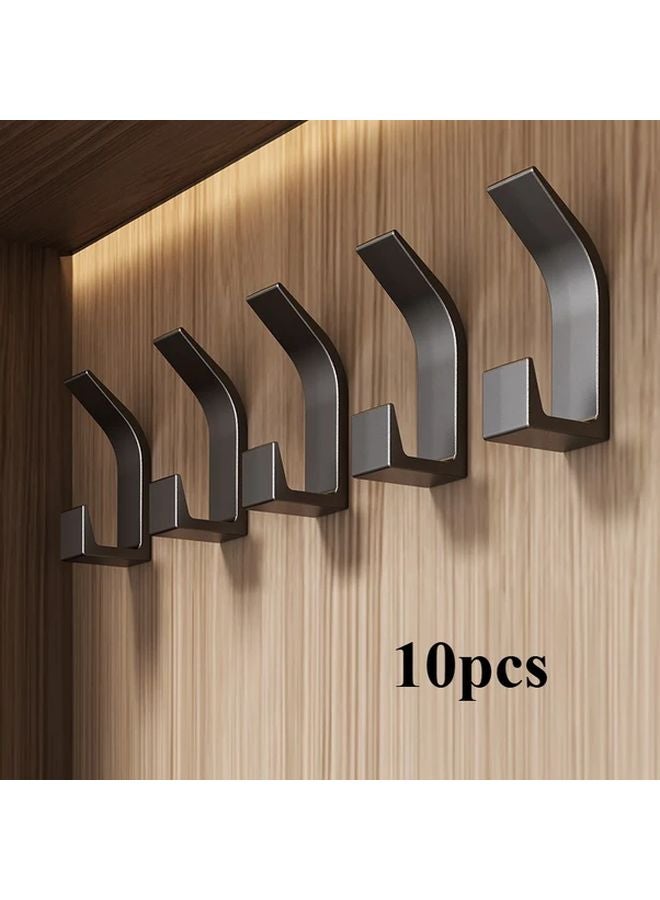 10 قطع من الخطافات اللاصقة الرمادية الثقافية لإزالة بدون حفر منظف الحائط - Image 1