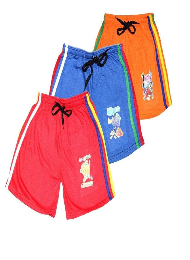 CHACKO Boys Pack of 3 Short's_4-5 Year Multicolour - Image 1