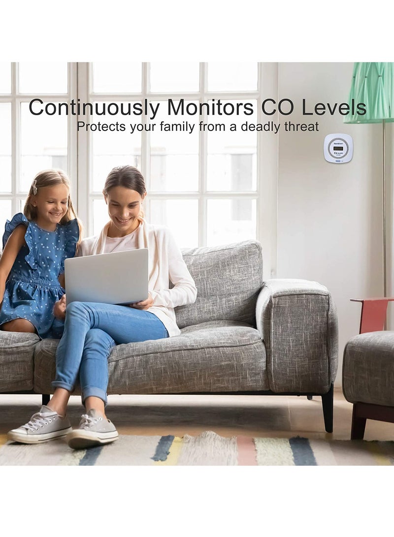 SYOSI Carbon Monoxide Detectors, CO Alarm Detector Monitor Battery Operated with Digital Display and Sound Warning for House Kitchen Restaurant Office - Image 4