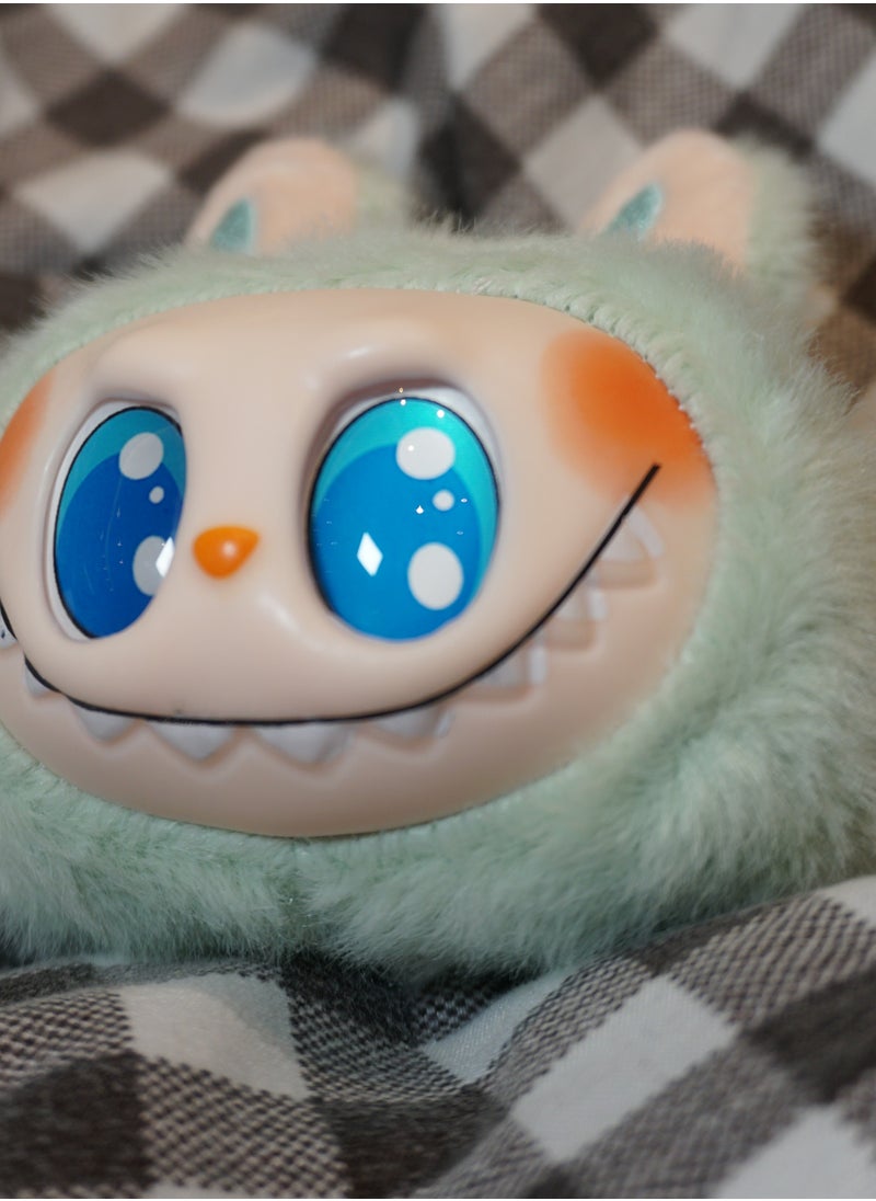 Labubu Singing Plush Keychain –Grape green Soft Cartoon Monster Pendant for Bags & Gifts  - Image 3