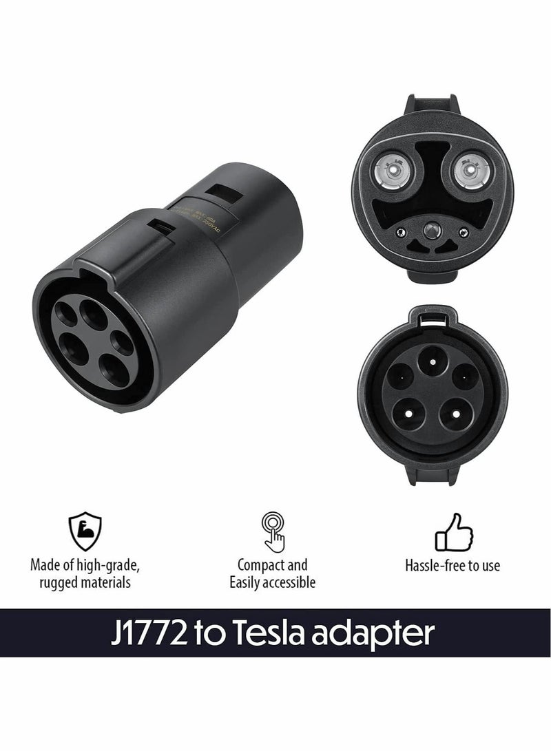Excefore J1772 to Tesla Charging Adapter, 80A/240 VAC, IP54 SAE J1772 EV Charger Adapter Compatible with Tesla Model 3/Y/S/X, Only for Tesla Owners - Image 3