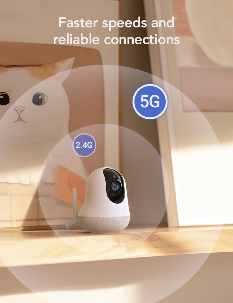 nooie Upgrade 5G Baby Monitor WiFi Smartphone 2K Baby Camera Monitor 360 Pan  Tilt HD Night Vision Temperature Sensor AI Motion Track TwoWay Audio CrySoundMotion Detection Works with Alexa - Image 5