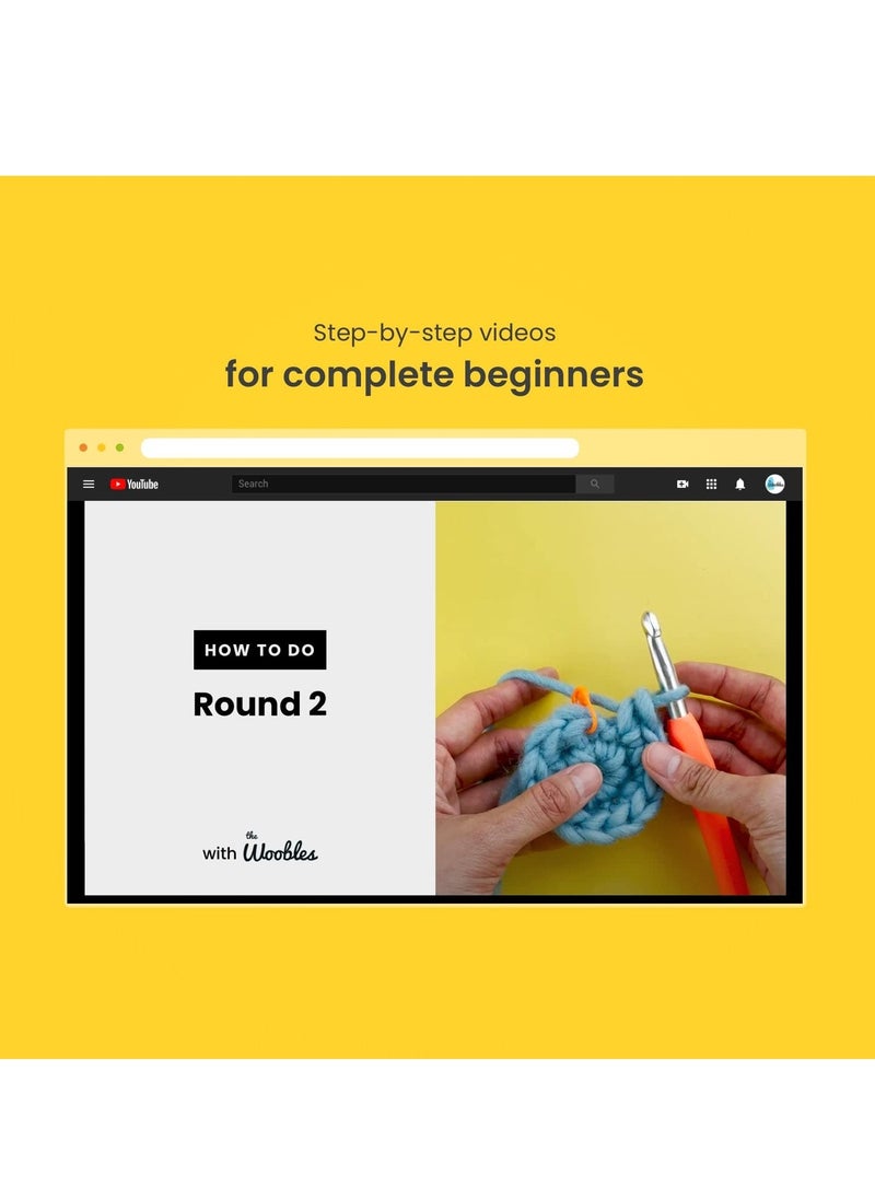 Arabest - Beginners Crochet Kit, Easy Peasy Yarn as seen on Shark Tank, with Step-by-Step Video Tutorials, Pierre The Penguin - Image 1