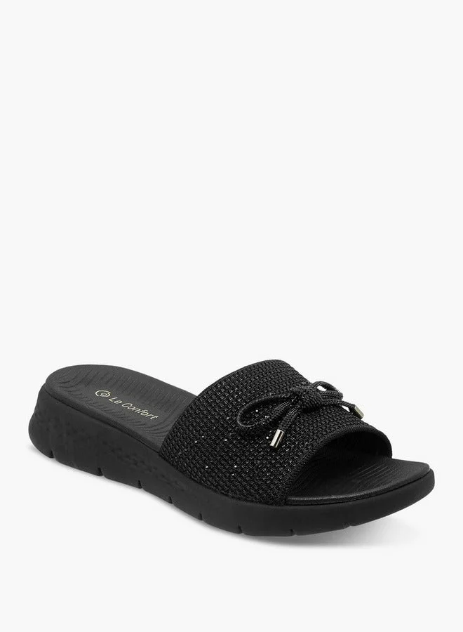 لو كونفورت Women Bow Embellished Flyknit Sandals