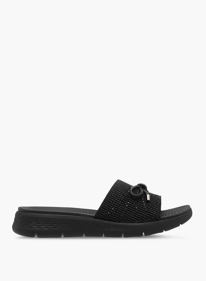 لو كونفورت Women Bow Embellished Flyknit Sandals