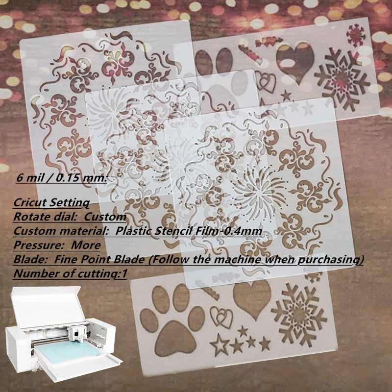 BANLTRE 10 Pack 12" x 24" 6mil/0.15mm Thick Clear Blank Stencil Sheet for Stencil,Craft Plastic Sheets - Image 4