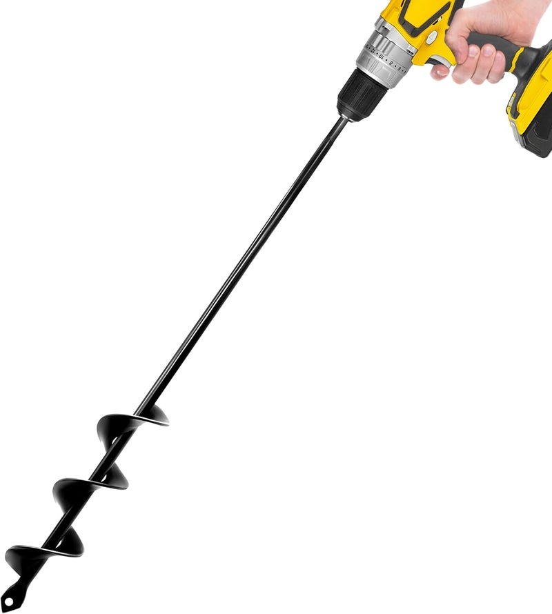 SORANGEUN Auger Drill Bit for Planting - 1.6" x 16.5" Plant Auger for Cordless Drill - Bulb Planter Tool for Bulbs Planting&Holes Digging - 3/8" Hex Drive Drill - Image 1