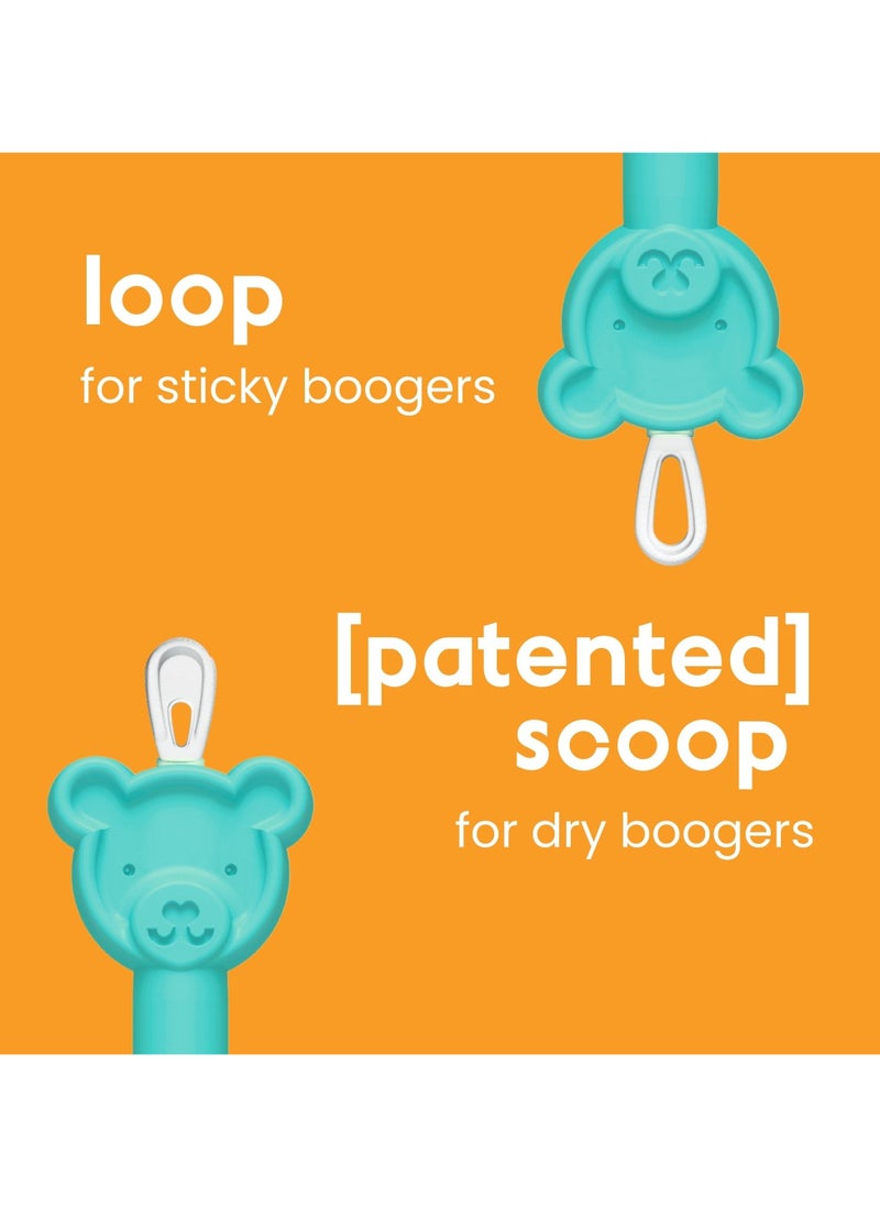 oogiebear - Nose and Ear Gadget. Safe, Easy Nasal Booger and Ear Cleaner for Newborns and Infants. Dual Earwax and Snot Remover. Aspirator Alternative - 2 pack with case - BLUE