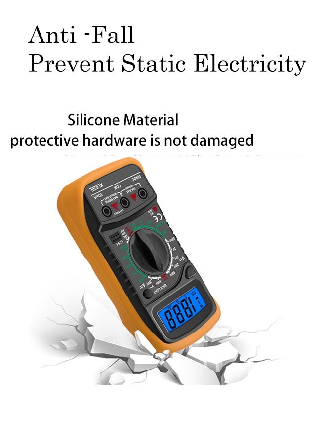 أنينج جهاز قياس متعدد رقمي، جهاز اختبار جهد البطارية، استمرارية أوم فولت أمبير تيار مستمر تيار متردد مقاومة ثنائيات 2000 عداد، جهاز اختبار كهربائي مع أسلاك وشاشة LCD بإضاءة خلفية (XL830L) - Image 4