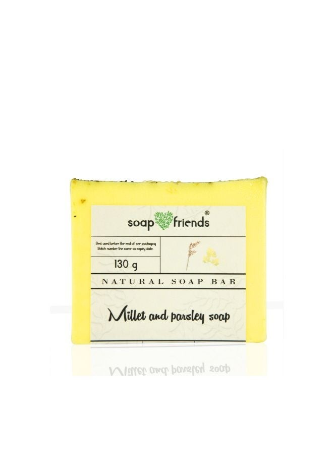Soap&Friends Nourishing 130g Millet and Parsley Soap | Natural Antioxidant Boost for Healthy, Moisturized Skin by Soap&Friends - Image 2