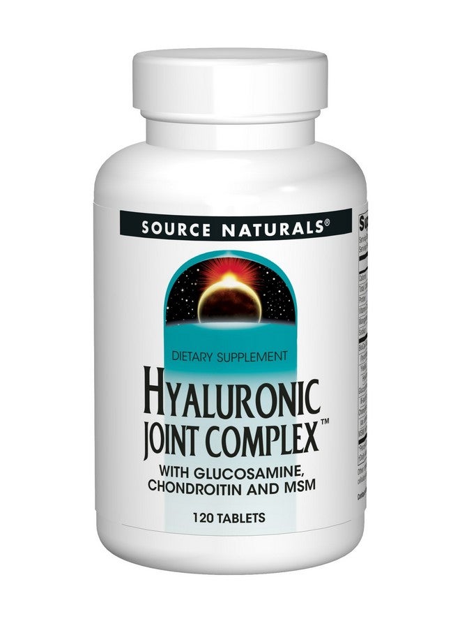 Source Naturals مركب الهيالورونيك للمفاصل مع الجلوكوزامين والكوندرويتين وMSM قوة إضافية 120 قرص - Image 1