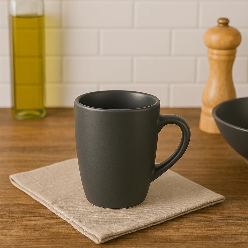 BS B&S Metro Grey Matte Stoneware Bullet Mug Set of 4 - Image 2
