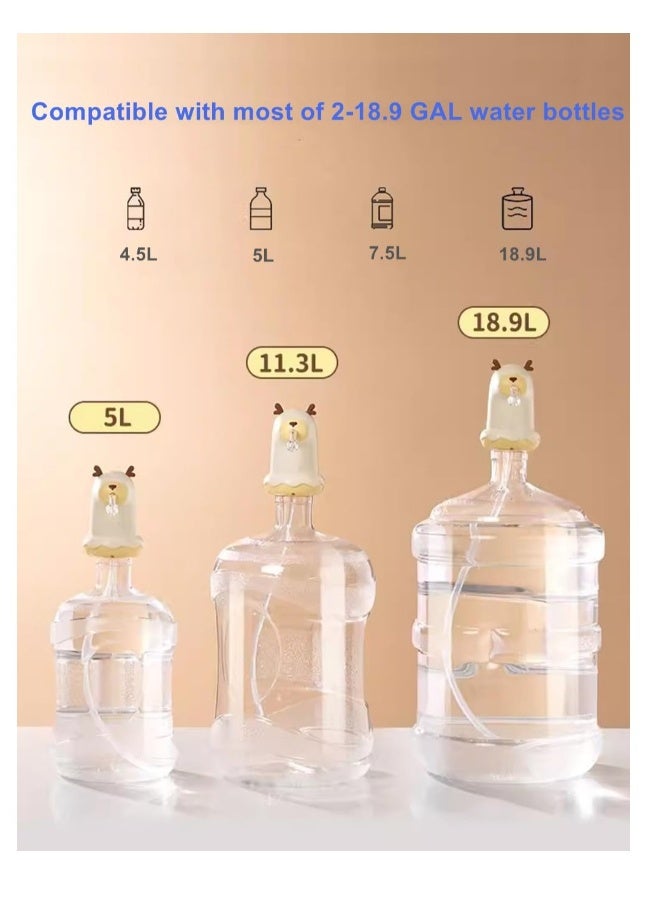 موزع مياه كهربائي محمول، مضخة زجاجة مياه سعة 5 جالون، موزع زجاجة مياه محمول لطيف، مضخة موزع مياه شرب أوتوماتيكية، للتخييم، المطبخ، الورشة، المرآب - Image 3