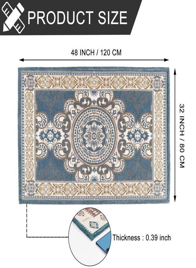 CHICHIC 32 x 48 Inch Indoor Door Mat for Home Entrance, Inside Outdoor Outside Entryway Rugs Indoor Welcome Mat Anti-Slip Rubber Back Low Profile, GrayBlue - Image 3