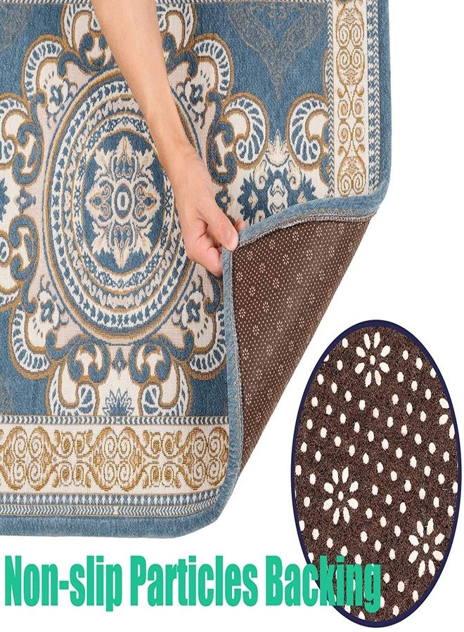CHICHIC 32 x 48 Inch Indoor Door Mat for Home Entrance, Inside Outdoor Outside Entryway Rugs Indoor Welcome Mat Anti-Slip Rubber Back Low Profile, GrayBlue - Image 5