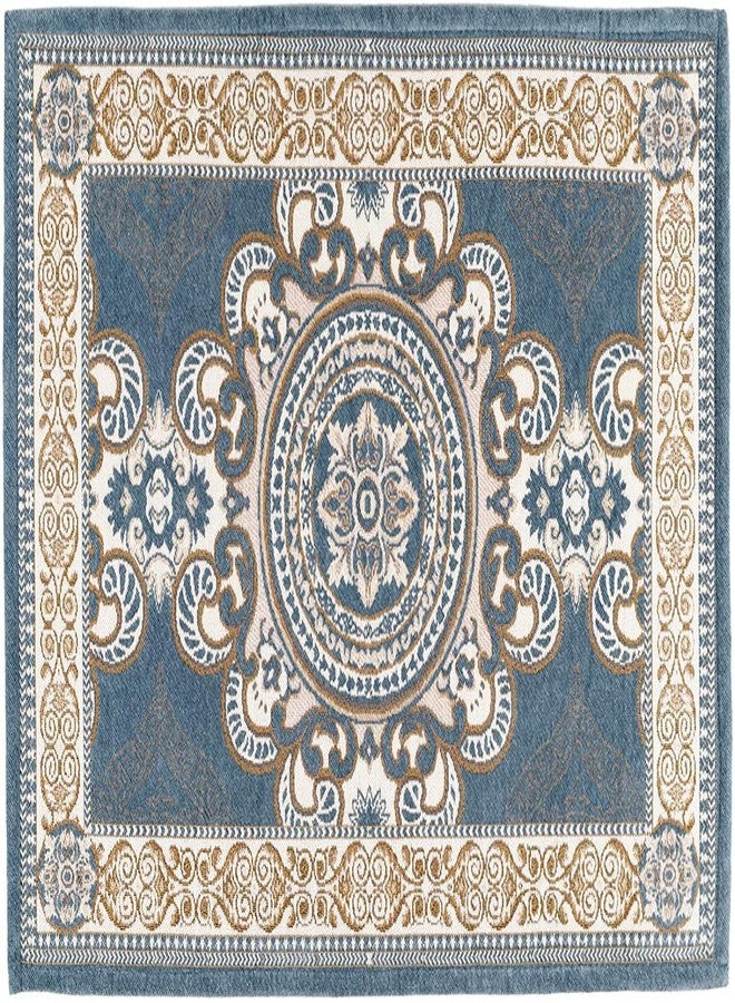 CHICHIC 32 x 48 Inch Indoor Door Mat for Home Entrance, Inside Outdoor Outside Entryway Rugs Indoor Welcome Mat Anti-Slip Rubber Back Low Profile, GrayBlue - Image 1