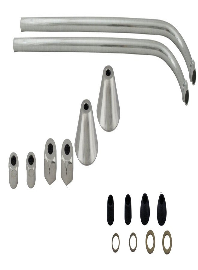 Westbrass Single Offset Bath Supply, Satin Nickel, D135-07 - Image 2